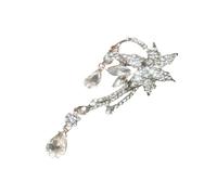Boucles d'oreilles pendantes papillon princesse en alliage avec motifs gouttes d'eau et pierre élégante, One Size, Comme décrit, Comme décrit.