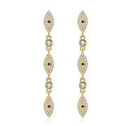 boucles d'oreilles pendantes, Pendentif long en argent sterling 925 avec cristaux blancs for femme, bijou de mariage, idéal comme cadeau