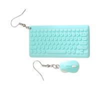 Boucles d'oreilles pendantes, pendentif souris en résine, goutte de clavier avec design mignon, accessoire de mode de style gamer, 3,3 x 2,5 cm, décoration créative pour l'extérieur, Siehe