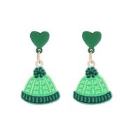 Boucles d'oreilles pendantes Père Noël renne boucles d'oreilles pour femme flocon de neige asymétrique décoration de fête Noël pour enfants filles Père Noël renne, taille unique, Comme décrit, Comme