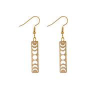 Boucles d'oreilles pendantes phase de lune, cadeau sorcière pour sœur, amie, fille, acier inoxydable, sans pierre précieuse