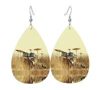 Boucles d'oreilles pendantes pour femme - Boucles d'oreilles drôles en cuir imprimé dauphin - Bijoux tendance pour les fêtes - Accessoire pour filles, taille unique, Cuir