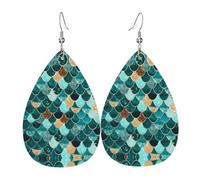 Boucles d'oreilles pendantes pour femme - Boucles d'oreilles drôles en cuir imprimé dauphin - Bijoux tendance pour les fêtes - Accessoire pour filles, taille unique, Cuir