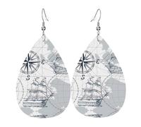 Boucles d'oreilles pendantes pour femme - En forme de goutte d'eau - Jolis chats de dessin animé (1) - Boucles d'oreilles en cuir imprimé, bijoux tendance pour fêtes, accessoires pour filles, taille