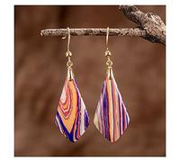 Boucles d'oreilles Pendantes pour Femmes 1 Paire Femmes Arc-en-Ciel Goutte d'eau Crochet Boucles d'oreilles Bijoux Boucles d'oreilles Goujon Ensemble (Size : Gold)