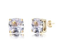 Boucles d'oreilles pendantes pour femmes Boucles d'oreilles Créoles Goujons Argent Sterling 925 Aiguille Perle Creuse Boucles d'Oreilles Femme Cristal de Tempérament Simple Sauvage Anti-Allergique,Rou