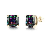 Boucles d'oreilles pendantes pour femmes Boucles d'oreilles Créoles Goujons Argent Sterling 925 Aiguille Perle Creuse Boucles d'Oreilles Femme Cristal de Tempérament Simple Sauvage Anti-Allergique,Rou