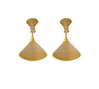 Boucles d'oreilles Pendantes pour Femmes et Filles - Boucles d'oreilles Pendantes avec Boucles d'oreilles en Zircon en Forme d'éventail, créoles dormeuses, Anniversaire de Noël