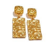 Boucles D'oreilles Pendantes Rectangulaires En Forme De Marteau, Idéales Pour Prévenir Les Allergies, Bijoux Quotidiens, Cadeau