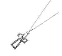 Boucles d'oreilles pendantes religieuses élégantes en alliage texturé en forme de cœur - Convient pour les femmes, taille unique, Comme décrit, Comme décrit.