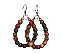 Boucles d'oreilles pendantes robustes et élégantes en pierres naturelles avec pendentif en perle comme boucles d'oreilles qui ajoutent du charme à n'importe quelle tenue - Bijou en pierre colorée