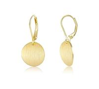 Boucles d'oreilles pendantes rondes dorées, faciles à porter, adaptées à plusieurs scénarios, un accessoire de mode pour les femmes de navettage et de socialisation