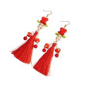 Boucles d'oreilles pendantes squelette portable gothique punk glands bijoux pour femmes toute la journée confortables style ethnique unique squelette boucles d'oreilles à franges, taille unique, Comme