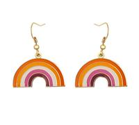 Boucles d'oreilles pendantes Sun Set Pride en forme d'arc-en-ciel Gay & Lesbienne LGBT Bijoux arc-en-ciel, Fer
