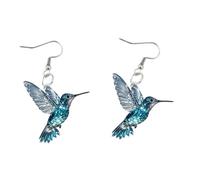 Boucles d'oreilles pendantes tendance en acrylique avec colibri multifonction pour toutes les occasions