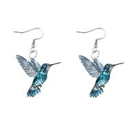Boucles d'oreilles pendantes tendance en acrylique avec colibri multifonction pour toutes les occasions