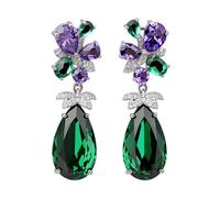 Boucles d'oreilles pendantes tendance en forme de goutte - Texture cuivre - Convient pour les occasions décontractées et formelles - Pendentifs artistiques vintage