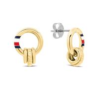 Boucles d'oreilles pendantes Tommy Hilfiger style corde ton or pour femme