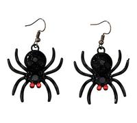 Boucles d'oreilles pendantes triple chauve-souris pour femme, bijoux gothiques d'Halloween, chauve-souris noires pour look gothique, festivals et idées cadeaux, taille unique, Agate