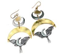 Boucles d'oreilles pendantes vintage en forme de papillon de lune pour ceux qui aiment les styles uniques de lune