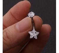 Boucles d'oreilles percées Lia-Argent/Star KP23613