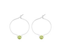 Boucles d'oreilles péridot & argent