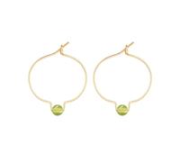 Boucles d'oreilles péridot & or 14k gf