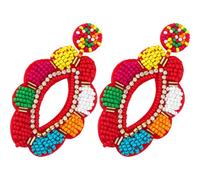 Boucles D'oreilles Perlées pour Femmes en Perles et Cristaux