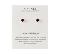 Boucles d'oreilles pierre de naissance janvier (grenat) créées avec des cristaux Zircondia®