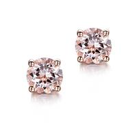 Boucles D'Oreilles Pierre,Diamant Taille Champagne Gemme De Couleur Bijoux D’Oreille Pour Dames, Boucles D’Oreilles En Or De Champagne Morganite De Luxe Léger Pour Femmes, Purifier Le Champ Magn