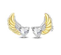Boucles d'oreilles plaquées argent avec aile et élégance intemporelle pour un style sophistiqué