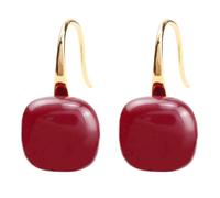 Boucles d'oreilles plaquées or 14 carats avec agate verte et perle d'eau douce, tiges en argent 925, One Size Fits Al, Fabriqué en alliage de cuivre, Pas de gemme