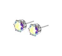 Boucles d'oreilles plume en argent 925 Boucles d'oreilles pour homme et polyvalent Zircon Bijoux en cristal Boucles d'oreilles de Noël Pierre précieuse Argent 925, taille unique, Cuivre, Pas de gemme