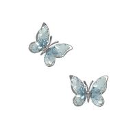 Boucles d'oreilles polyvalentes en strass bleus pour les fêtes Accessoires d'oreilles avec cristal dégradé mariage, taille unique, comme décrit