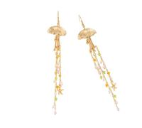 Boucles d'oreilles portables en métal plus solides et méduses Crochets d'oreilles élégants qui offrent des reflets durables et des élégances côtières Boucles d'oreilles légères et confortables, taille