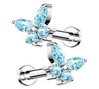 Boucles d'oreilles pour cartilage, boucles d'oreilles de cartilage pour femmes, femmes boucles d'oreilles cartilage papillon pour filles, Lady Jewelry Body Fashion Ears polyvalentes d'oreilles de na