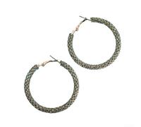 Boucles d'Oreilles pour cuivre en C avec Strass Plaqué Or Boucles