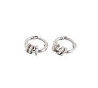 Boucles d'oreilles pour Dames Lumière De Luxe en Argent Sterling Deux Méthodes d'usure Petit Cercle Strass Boucles d'oreilles Femmes Conception Unique Bijoux De Mode Boucles