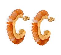 Boucles d'oreilles pour femme avec pierre naturelle et vintage esthétique, bijoux d'oreille délicats, bijoux pour tous les jours pour les fêtes, bijoux délicats, taille unique, Comme décrit, Comme