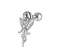 Boucles d'oreilles pour femme en acier inoxydable violet petit diable elfe 8 monture étoile, Métal