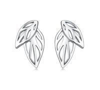 Boucles d'oreilles pour femme en argent 925 - Boucles d'oreilles feuilles