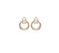 Boucles d'oreilles pour Femme en Argent Sterling 925 plaqué Or 14 carats Rond Couleur Unique Bijoux pour Femme idées Cadeaux Boucles d'oreilles