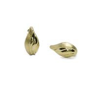 Boucles d'oreilles pour femme en or jaune 18 carats en forme de flamme de l'amour mat et brillant avec fermoir à bille.