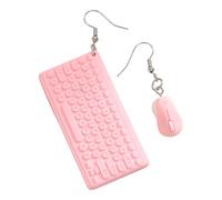 Boucles d'oreilles pour femme - Pendentif léger en résine avec clavier souris pour filles, adolescentes, Noël, anniversaire, Halloween, accessoire d'ordinateur , idée cadeau fantaisie