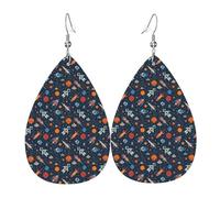 Boucles d'oreilles pour femme - Vaisseaux spatiaux et étoiles dans l'espace - Boucles d'oreilles colorées en cuir pour femme