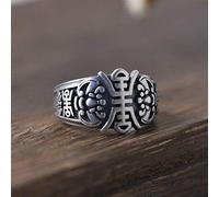 Boucles d'oreilles pour femmes anneau réglable Femmes, S925 Sterling Metal Retro Arecgied Bat Chatoral Match Punk Punk Adjustable Open Knuckle Tail Ring Dinger