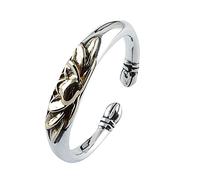 Boucles d'oreilles pour femmes anneau réglable Femmes, S925 Sterling Metal Retro Metal Bud Easy Alivable Open Open Tail Anneau doigt Joix Joix de joint