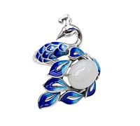 Boucles d'oreilles pour femmes anneau réglable Femmes, S925 Sterling Metal vintage Blut Blue Animal ovale Jade A réglable Fichette de queue ouverte