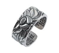 Boucles d'oreilles pour femmes anneaux réglables Femmes, S925 Sterling Metal Vintage Police ethnique A réglable Open Anneau de queue