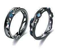 Boucles d'oreilles pour femmes, bagues ouvertes réglables pour femmes - Bague réglable unisexe/Rencontrez le véritable amour/Bague ouverte pour couple, bijoux de fiançailles romantiques et tenda